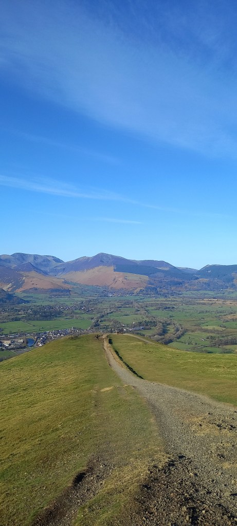 Picture of top of Latrigg in the lake district 